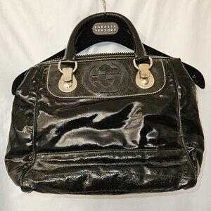 Gucci Snow Glam black Boston Dialux style satchel/bag/purse Italy free shipping